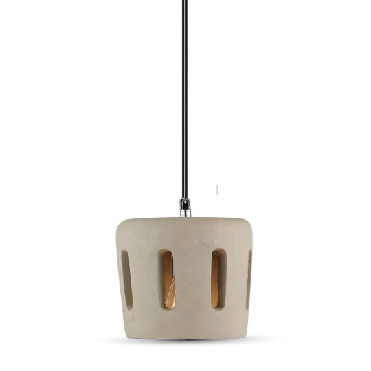 Lampa Wisząca VT-7202 E27 Light Concrete+Lampshade 3853
