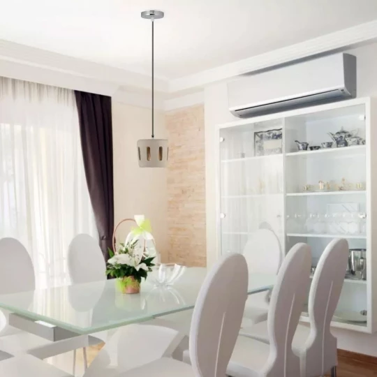 Lampa Wisząca VT-7202 E27 Light Concrete+Lampshade 3853