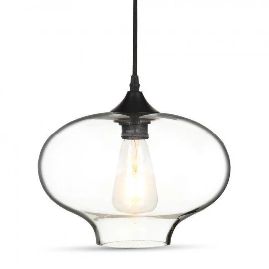 Lampa Wisząca VT-7229 E27 Globe Artistic Szkło Przezroczyste 3867