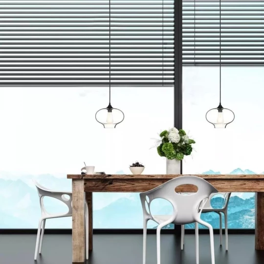 Lampa Wisząca VT-7229 E27 Globe Artistic Szkło Przezroczyste 3867
