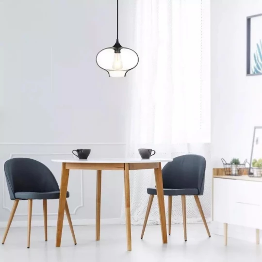 Lampa Wisząca VT-7229 E27 Globe Artistic Szkło Przezroczyste 3867