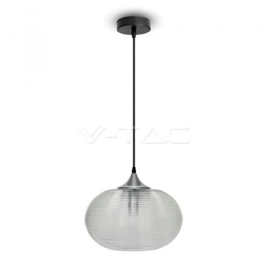 Lampa Wisząca VT-7350 E27 Max. 60W Diamond Transparentna 3879