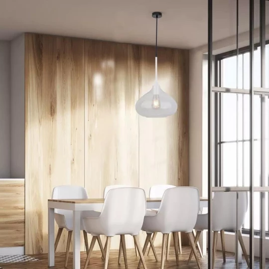 Lampa Wisząca VT-7281 E27 Max. 60W Modern Transparentna 3884