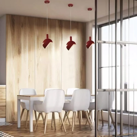 Lampa Wisząca VT-7100 E14 Max. 60W Czerwona 3924