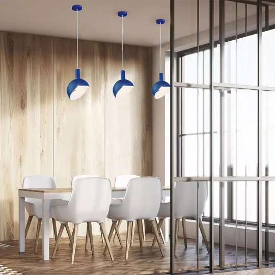Lampa Wisząca VT-7100 E14 Max. 60W Niebieska 3925