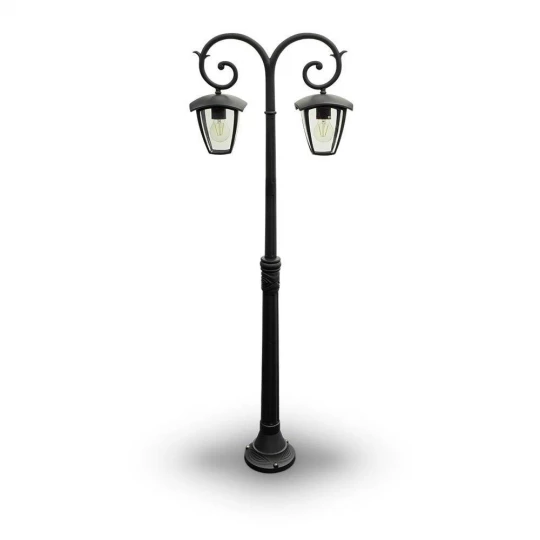 Lampa Ogrodowa Pole VT-738 2xE27 Max. 60W Czarna 7061