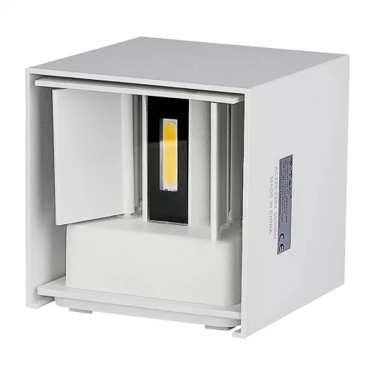 Kinkiet LED VT-759 6W 3000K 660lm BIAŁY KWADRAT IP65 A++ 7079