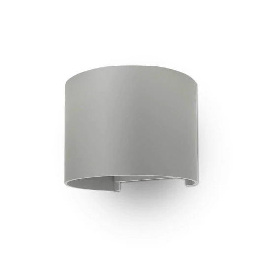 Kinkiet LED VT-759 6W 3000K 660lm SZARY OKRĄGŁY IP65 A++ 7083