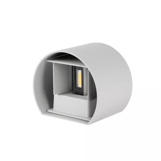 Kinkiet LED VT-759 6W 3000K 660lm SZARY OKRĄGŁY IP65 A++ 7083