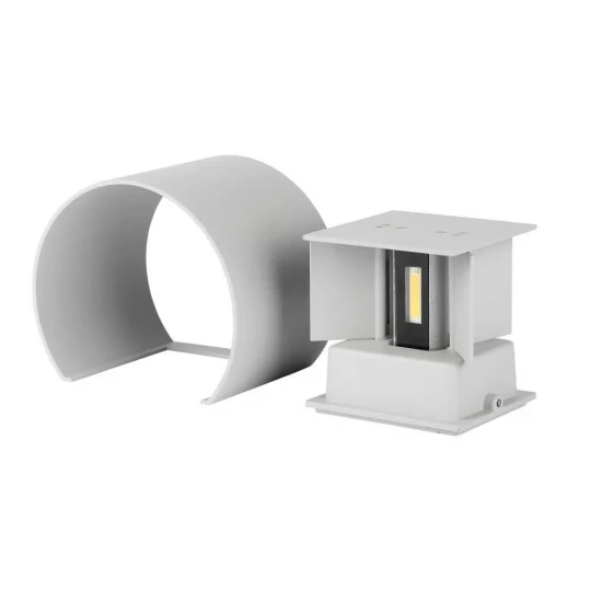 Kinkiet LED VT-759 6W 3000K 660lm SZARY OKRĄGŁY IP65 A++ 7083