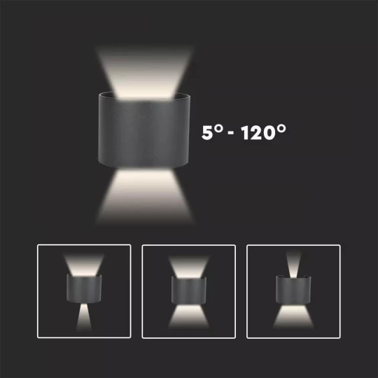 Kinkiet LED VT-759 6W 4000K 660lm BIAŁY OKRĄGŁY IP65 A++ 7091