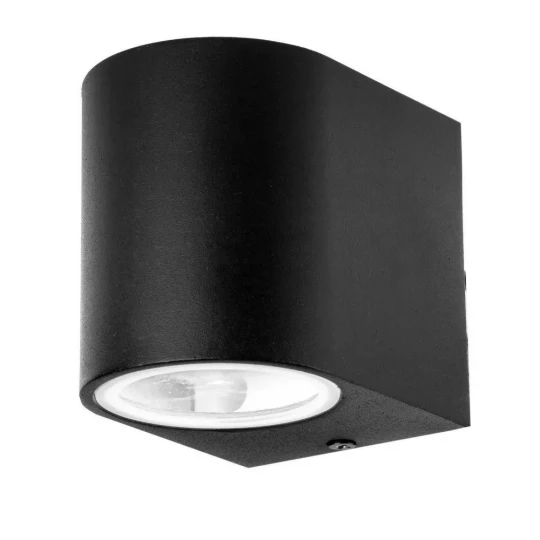 Kinkiet LED VT-7651 GU10 IP44 Okrągła Czarny 7508