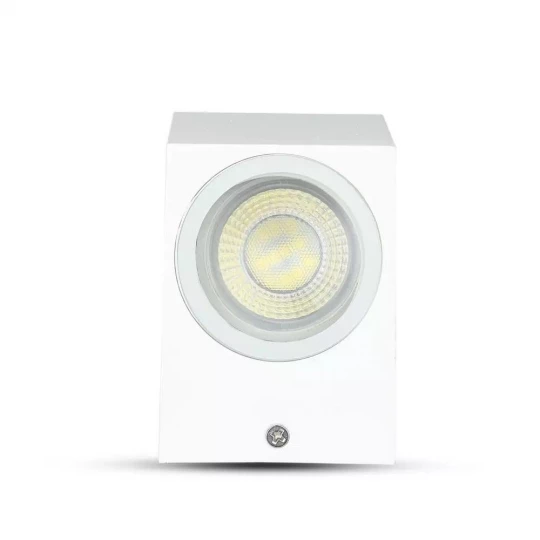 Oprawa ewelacyjna VT-7652 SLEEK GU10 WALL FITTING(ALUMINUM) SQUARE-WHITE BODY,2 WAY IP44 7541