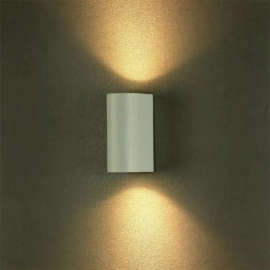 Oprawa ewelacyjna VT-7652 SLEEK GU10 WALL FITTING(ALUMINUM) ROUND-WHITE BODY,2 WAY IP44 7542