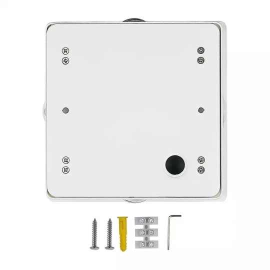 Kinkiet LED VT-704 4W 3000K 440lm IP65 Kwadrat Biały 8209