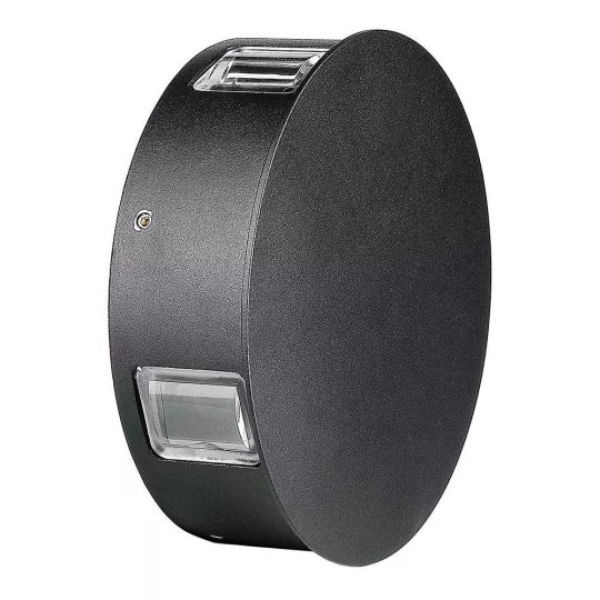 Kinkiet LED VT-706 4W 4000K 440lm IP65 Okrągły Czarny 8216