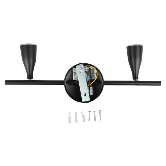 Lampa Ścienna VT-810 9W 3000K 680lm Czarna 8267