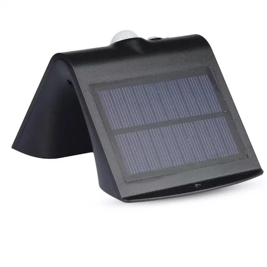 Lampa Solarna Ścienna LED z czujnikiem ruchu VT-767 1.5W 220lm Czarny IP65 8277