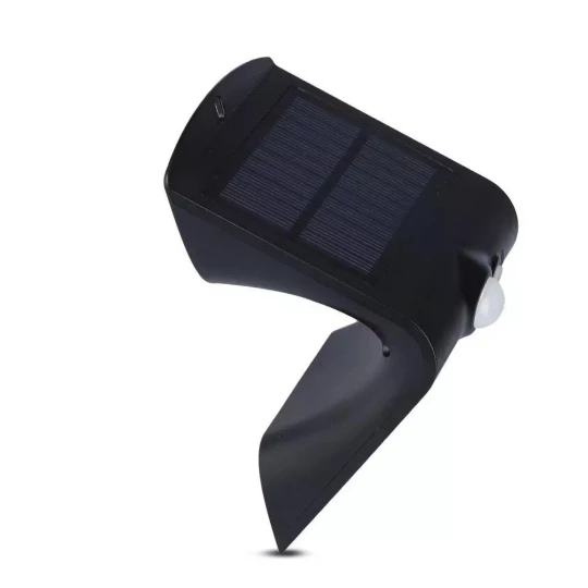 Lampa Solarna Ścienna LED z czujnikiem ruchu VT-767 1.5W 220lm Czarny IP65 8277