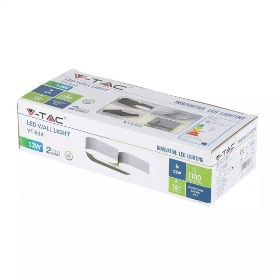Oprawa ewelacyjna VT-814 12W LED WALL LIGHT COLORCODE:3000K -GREY BODY 8294