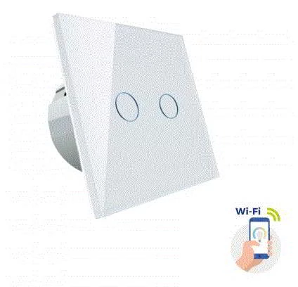 Włącznik światła dwustrefowy biały Spectrum SMART WOJ05416