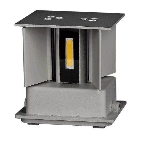 Oprawa elewacyjnaVT-759-12 12W-WALL LAMP WITH BRIDGELUX CHIP COLORCODE:4000k GREY SQUARE 8532