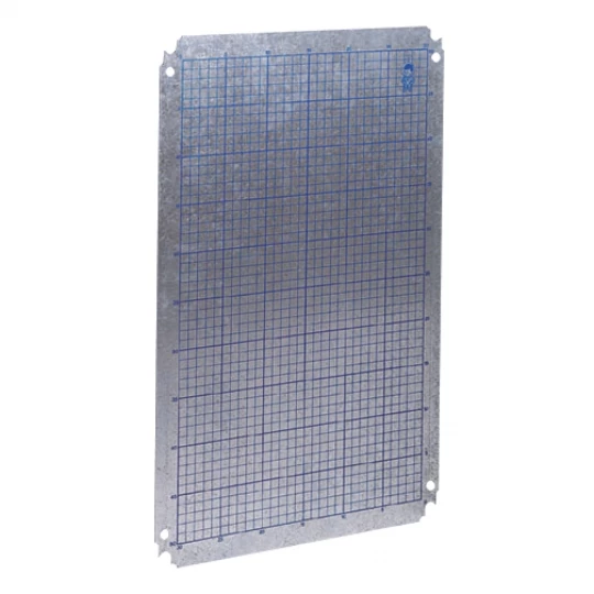 Posrebrzana pełna płyta montażowa wys.600xW600mm wyk. z arkusza stali galw. NSYMS66