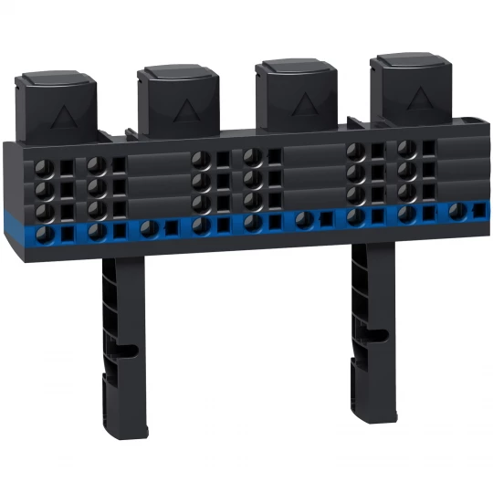 Prisma Plus, system G i P, blok rozdzielczy Multiclip 4P 160A, 1/2 rzędy, 27 zacisków LVS04018