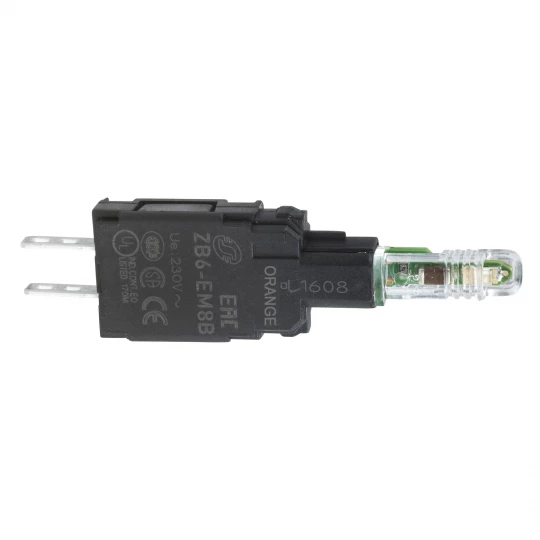 Zestaw św. pomarań. z korpusem/kołn. mocującym zinteg. LED 230...240V ZB6EM8B