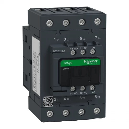 Stycznik 4 bieguny I=80A AC-1, styki 4 NO, napięcie cewki 48V AC LC1DT80AE7