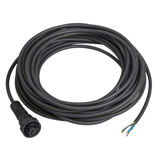 Konektory okablowane XZ, żeńskie proste, 7/816 UN, 5 pin., przew. PUR 10m XZCP1764L10