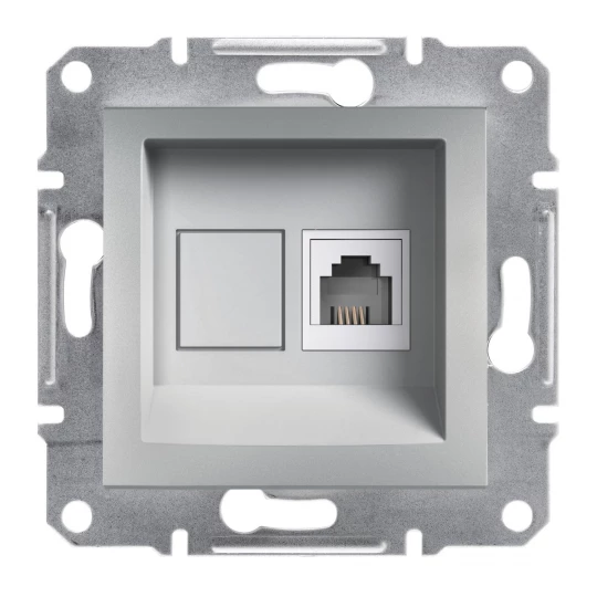ASFORA Gniazdo telefoniczne bez ramki aluminium EPH4100161