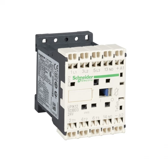 Stycznik mocy miniaturowy I=9A AC-3, styk pom. 1 NO, nap. cewki 24 V DC LP1K09103BD3