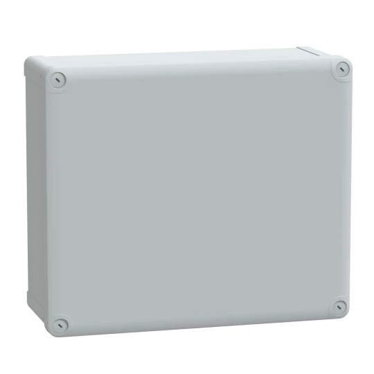 Skrzynka poliwęglanowa IP66 IK08 RAL7035, 325x275x120, zewn. wym. 341x291x128 NSYTBP342912