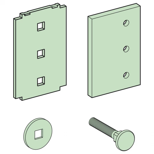 Prisma Plus, system P, łącznik do szyn poziomych l = 120mm LVS04643