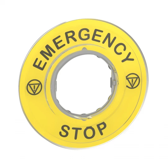 Etykieta emergency STOP 3D ZBY9320