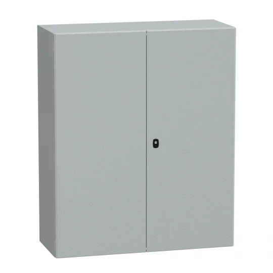 Spacial S3D 2 drzwi gładkie b/pł.mont.wys.1200xW1000xD400 IP55 IK10 RAL7035, NSYS3D121040D