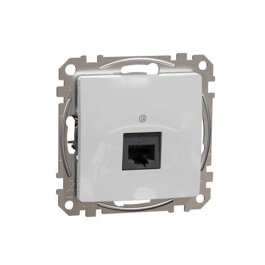 Sedna Design, Gniazdo komputerowe RJ45 kat.5e UTP, srebrne aluminium
