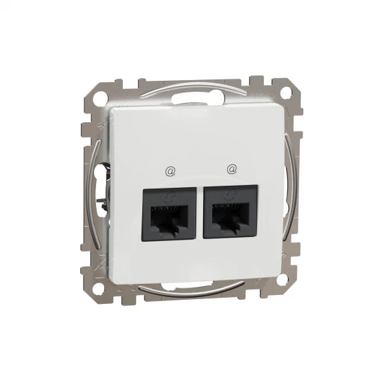 Sedna Design, Gniazdo komputerowe 2xRJ45 kat.5e UTP, białe