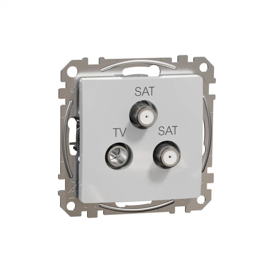 Sedna Design, Gniazdo TV/SAT/SAT końcowe (4dB), srebrne aluminium