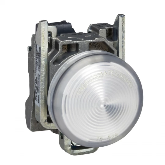 Wskaźnik św. okr. O 22, IP65, biały, zintegr. LED, 240 V, ATEX XB4BVM1EX