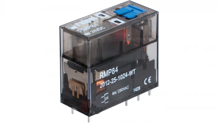 Przekaźnik mocy miniaturowy 2P 8A 24V DC PCB RMP84-2012-25-1024-WT 2615197
