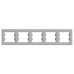 ASFORA Ramka 5-krotna pozioma aluminium EPH5800561