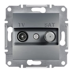 ASFORA Gniazdo TV-SAT przelotowe (4dB) bez ramki stal EPH3400262