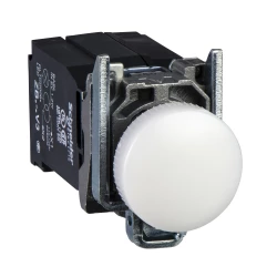 Wskaźnik świetlny biały O22 zwykła soczewka z żarówką BA9s 110...120V XB4BV31