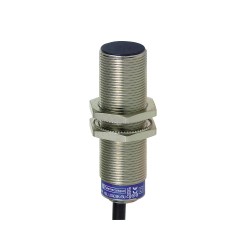 Czujnik indukcyjny XS1 M12, L60mm-mosiądz, Sn5mm-24-240 V AC/DC, przew. 2m XS1M18MB250