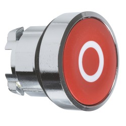 Napęd przycisku z samopowrotem kryty czerwony metalowy z oznaczeniem ,O, ZB4BA432