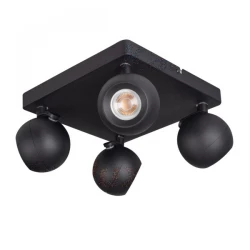 Oprawa ścienno-sufitowa PAR16 GU10 4 x 35W GALOBA EL-4O B czarny 33679