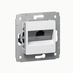 CARIVA Gniazdo komputerowe pojedyncze RJ45 kat.6 UTP białe 773641