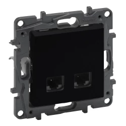 Niloe Step Gniazdo podwójne 2xRJ45 kat. 5e UTP czarny 863560